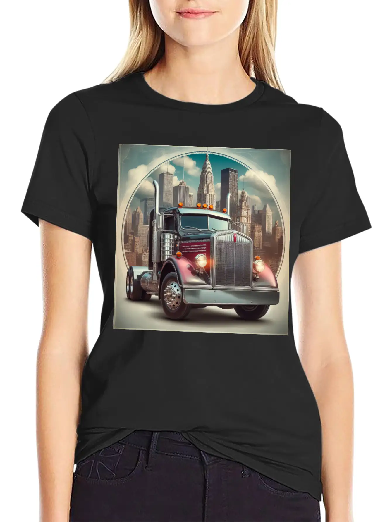 Semi Truck Relaxed Everyday Tee – Lightweight And Durable Cotton