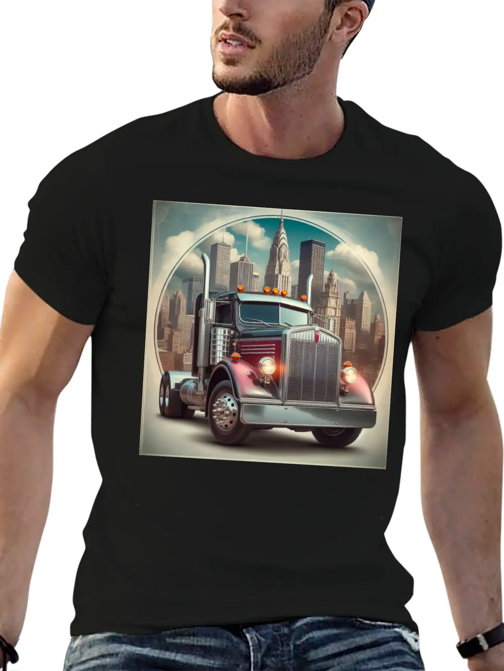 Semi Truck Relaxed Everyday Tee – Lightweight And Durable Cotton