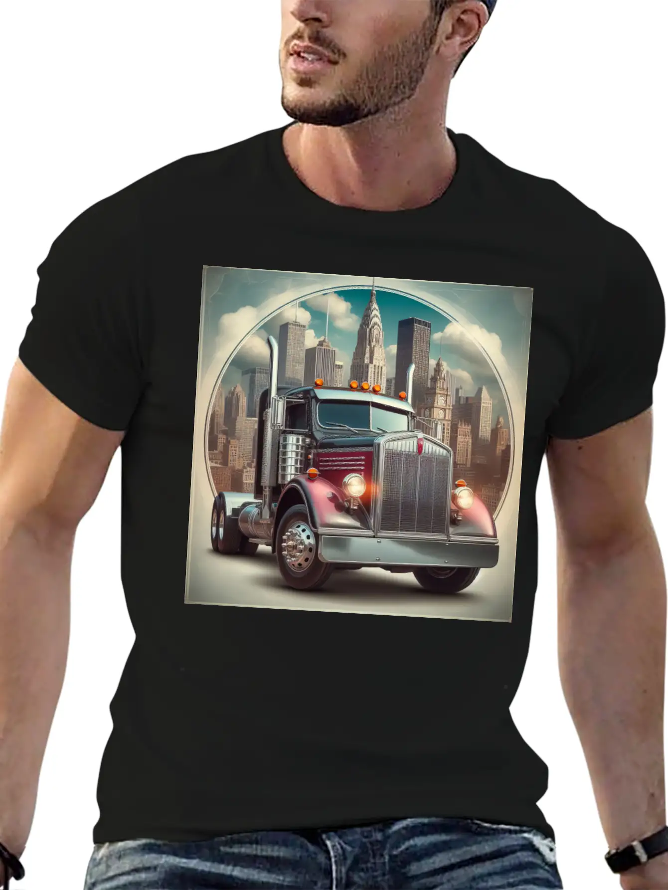 Semi Truck Relaxed Everyday Tee – Lightweight And Durable Cotton