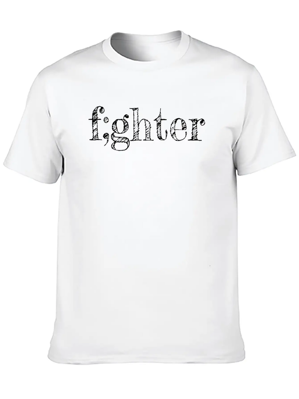 Semicolon Fighter Suicide Prevention Gift Unisex Casual T-Shirt – Clean Design For Daily Comfort