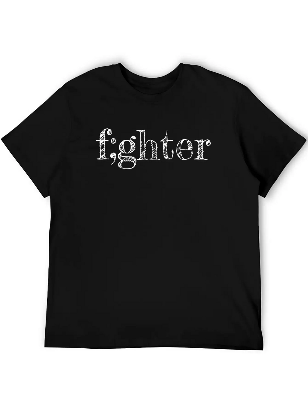 Semicolon Fighter Suicide Prevention Gift Unisex Casual T-Shirt – Clean Design For Daily Comfort