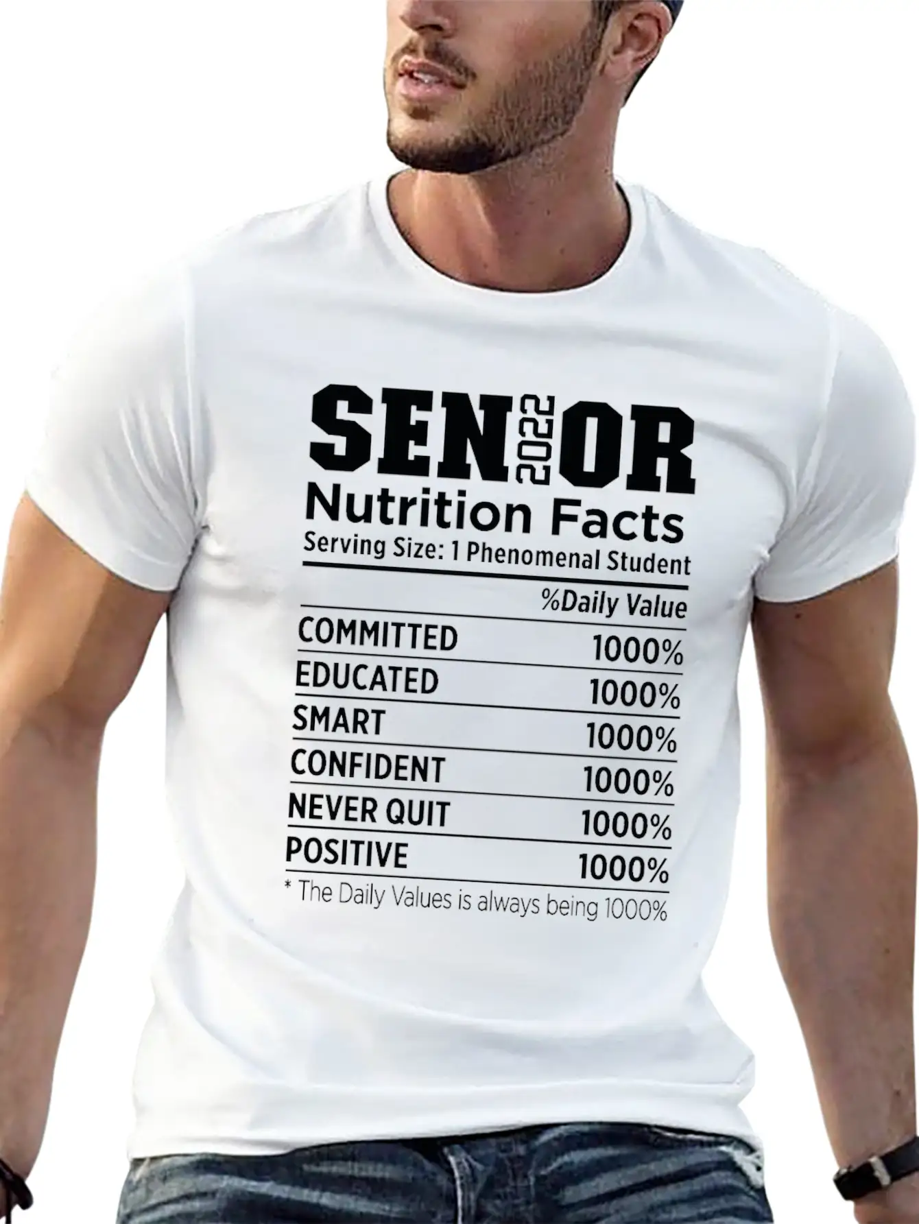 Senior 2022 Nutrition Facts Funny Class Of 2022 Timeless Short Sleeve Tee – Comfy And Minimalist Design