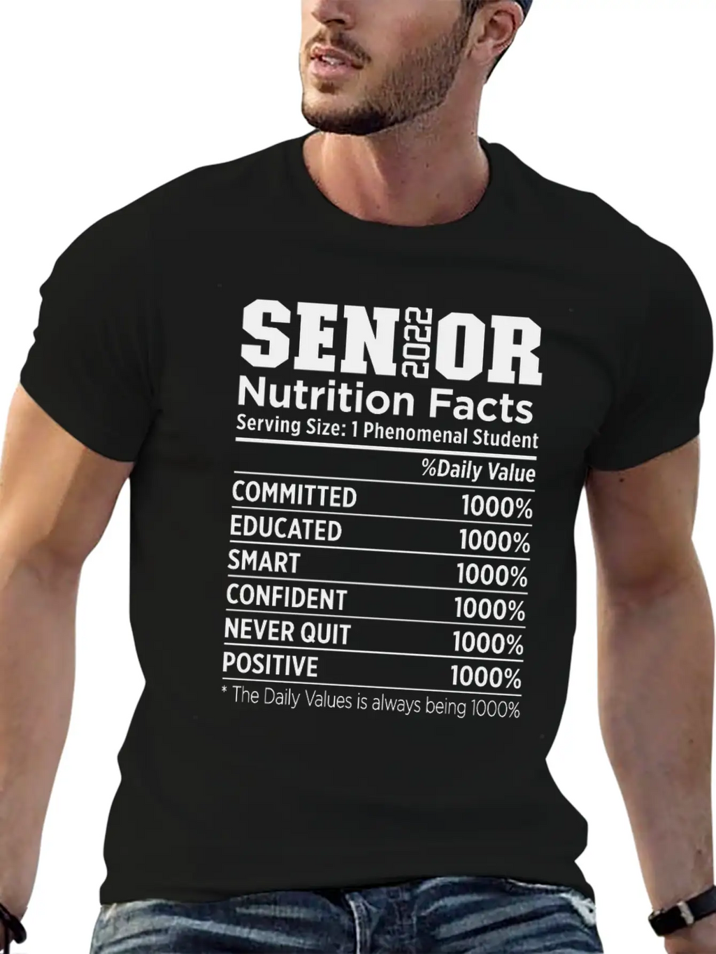 Senior 2022 Nutrition Facts Funny Class Of 2022 Timeless Short Sleeve Tee – Comfy And Minimalist Design