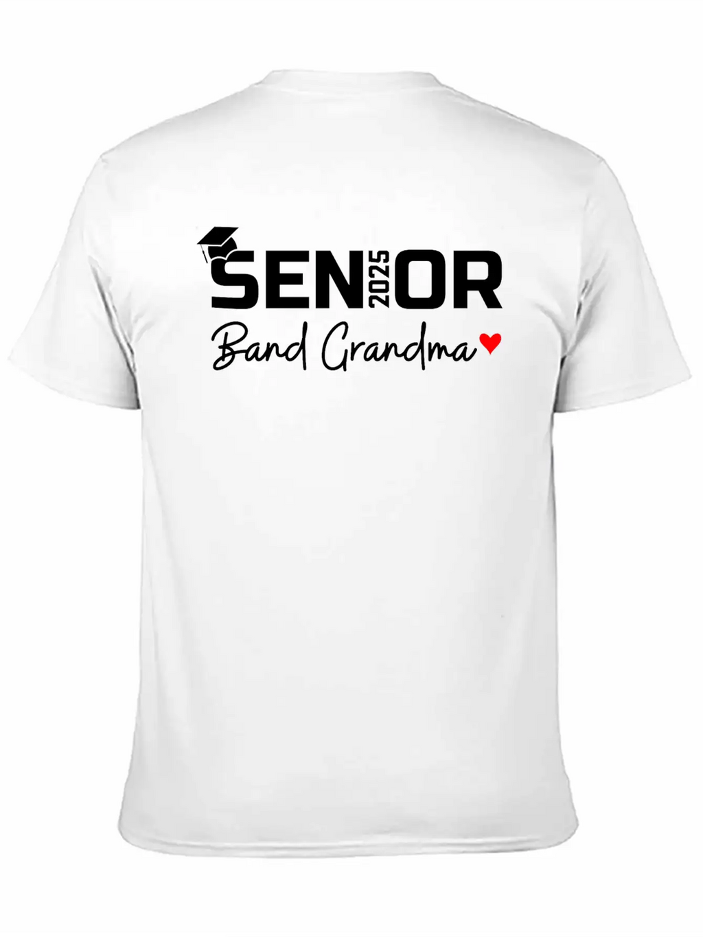 Senior Band Grandma 2025 Marching Band Grandparent Breathable Graphic T-Shirt – Perfect For Casual Days