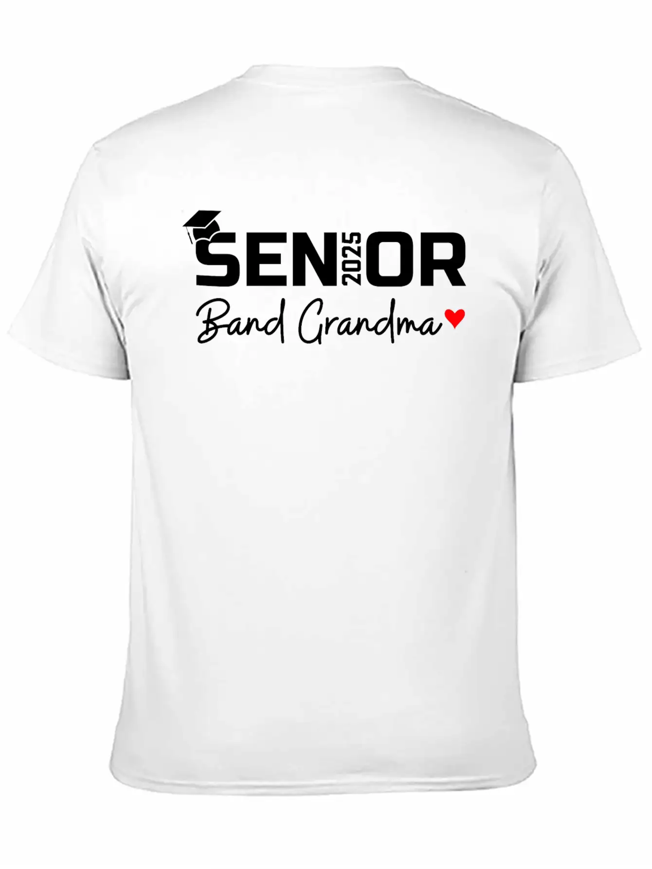 Senior Band Grandma 2025 Marching Band Grandparent Breathable Graphic T-Shirt – Perfect For Casual Days