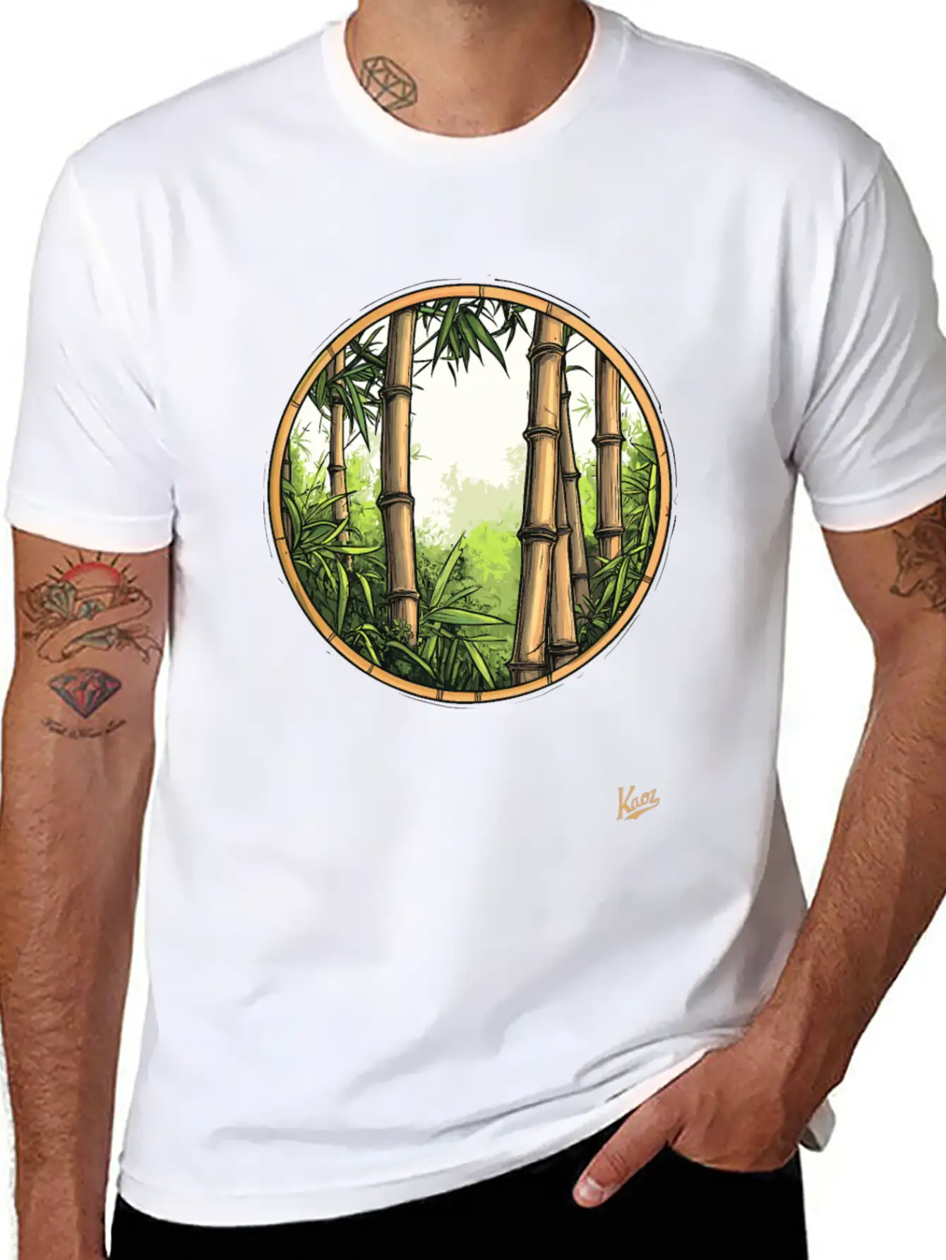 Serene Bamboo Forest Essential Cotton Tee For Daily Outfits – Unisex Style