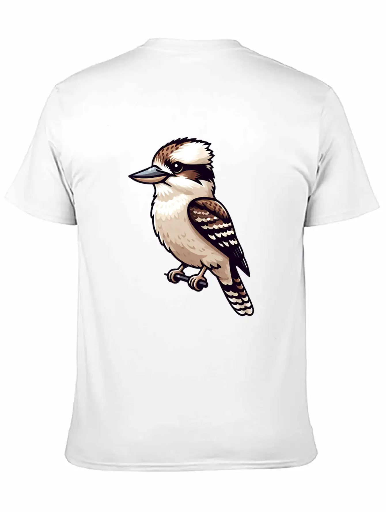 Serene Kookaburra Bird On A Branch Unisex Casual T-Shirt – Clean Design For Daily Comfort