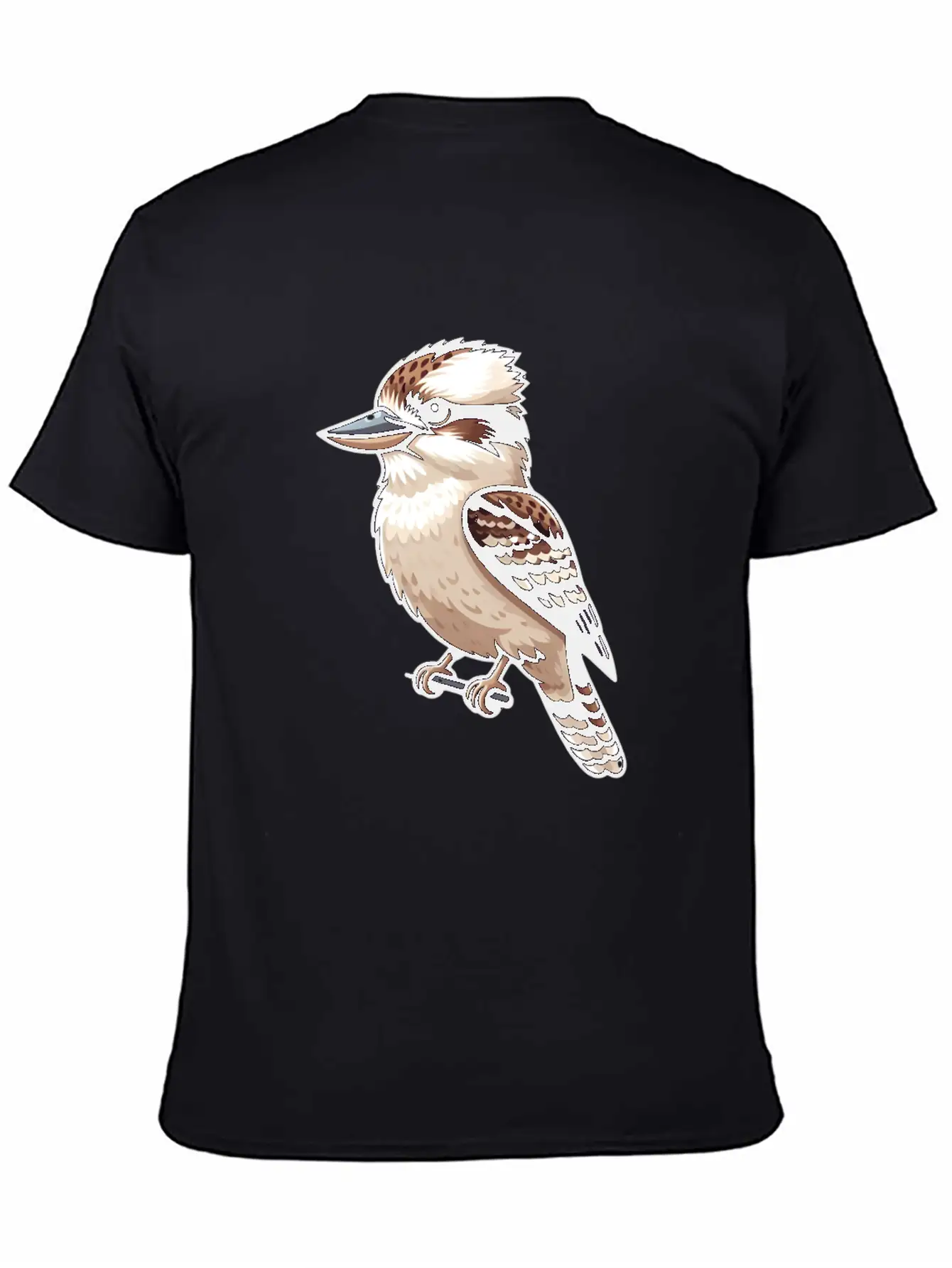 Serene Kookaburra Bird On A Branch Unisex Casual T-Shirt – Clean Design For Daily Comfort