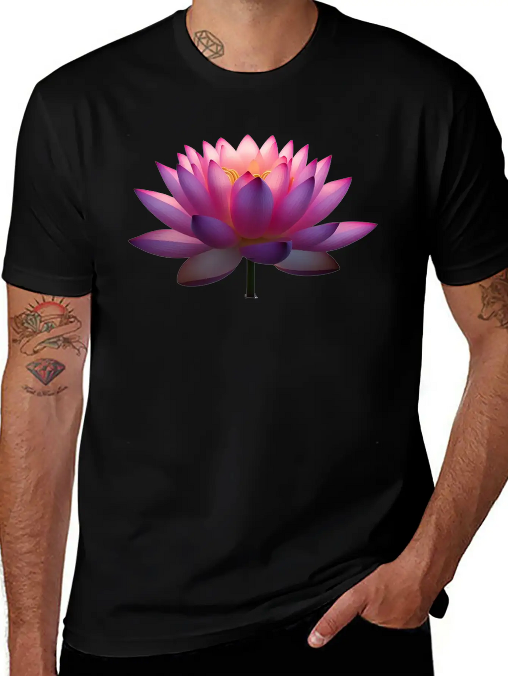 Serene Lotus Bloom Unisex Casual T-Shirt – Clean Design For Daily Comfort