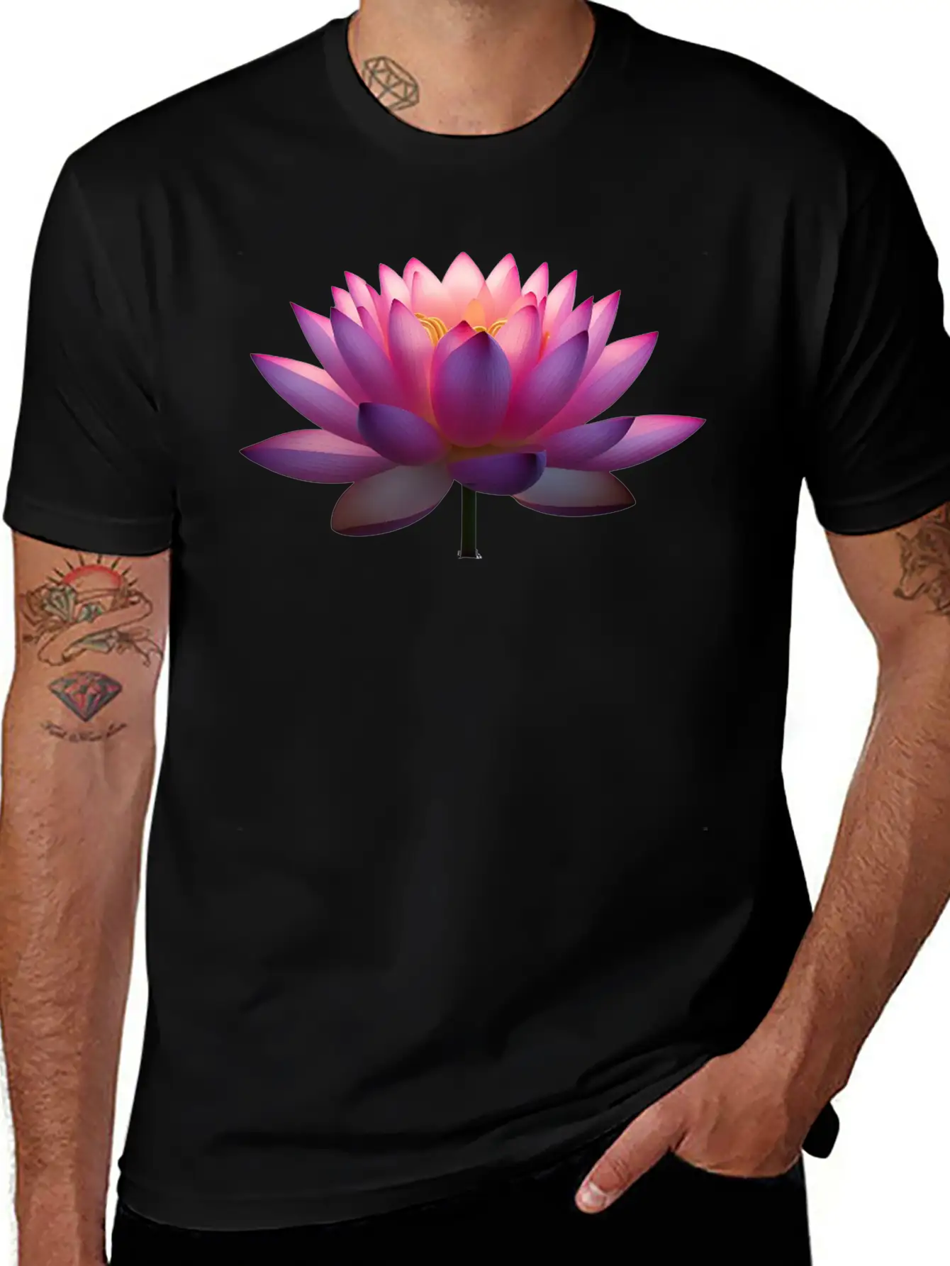 Serene Lotus Bloom Unisex Casual T-Shirt – Clean Design For Daily Comfort