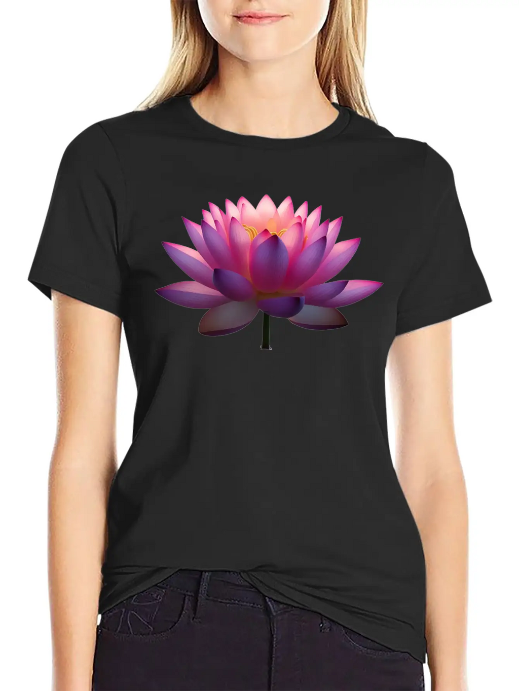 Serene Lotus Bloom Unisex Casual T-Shirt – Clean Design For Daily Comfort
