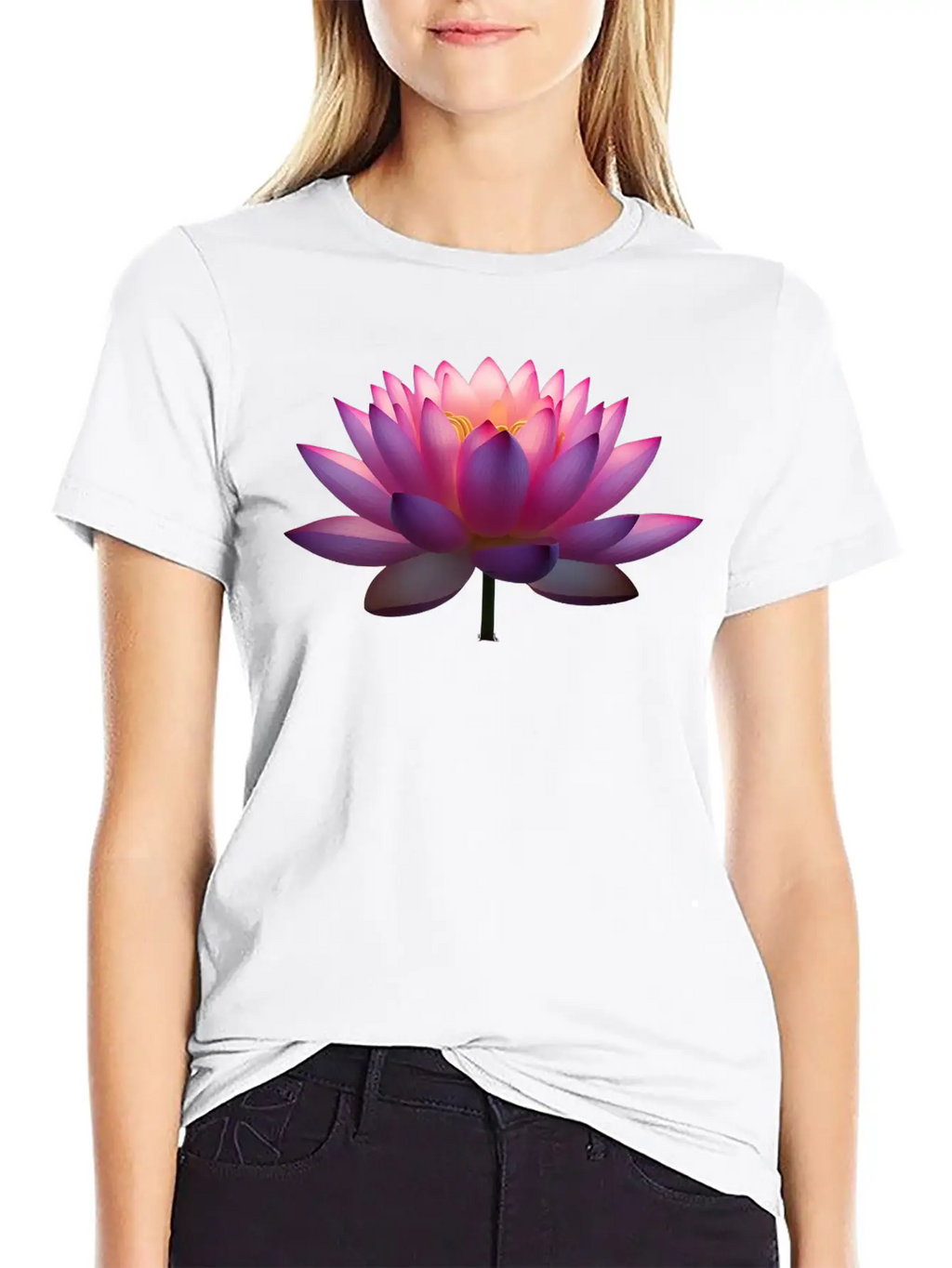 Serene Lotus Bloom Unisex Casual T-Shirt – Clean Design For Daily Comfort