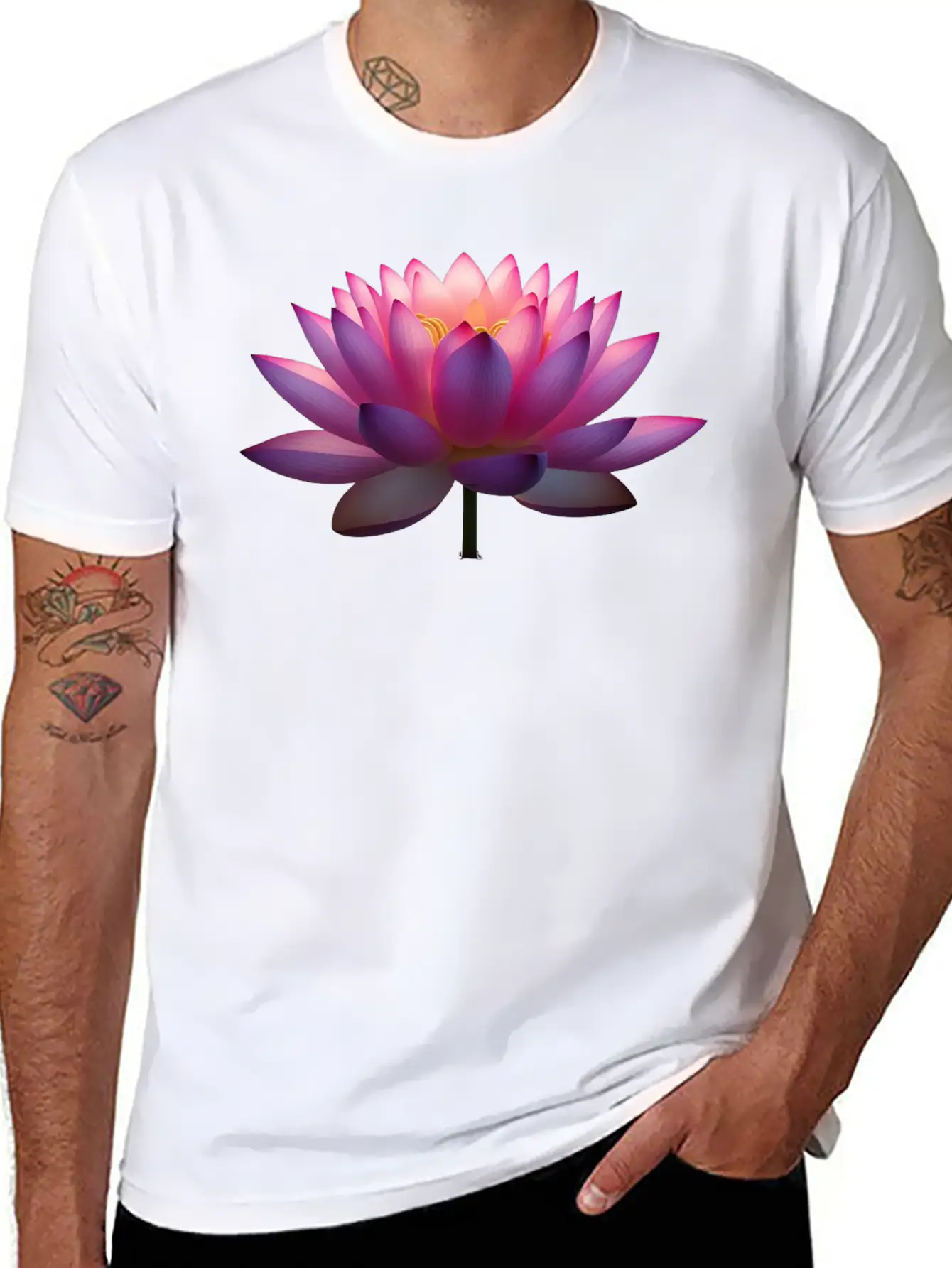 Serene Lotus Bloom Unisex Casual T-Shirt – Clean Design For Daily Comfort