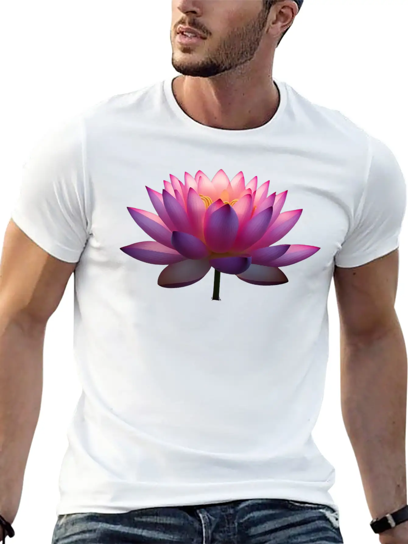 Serene Lotus Bloom Unisex Casual T-Shirt – Clean Design For Daily Comfort