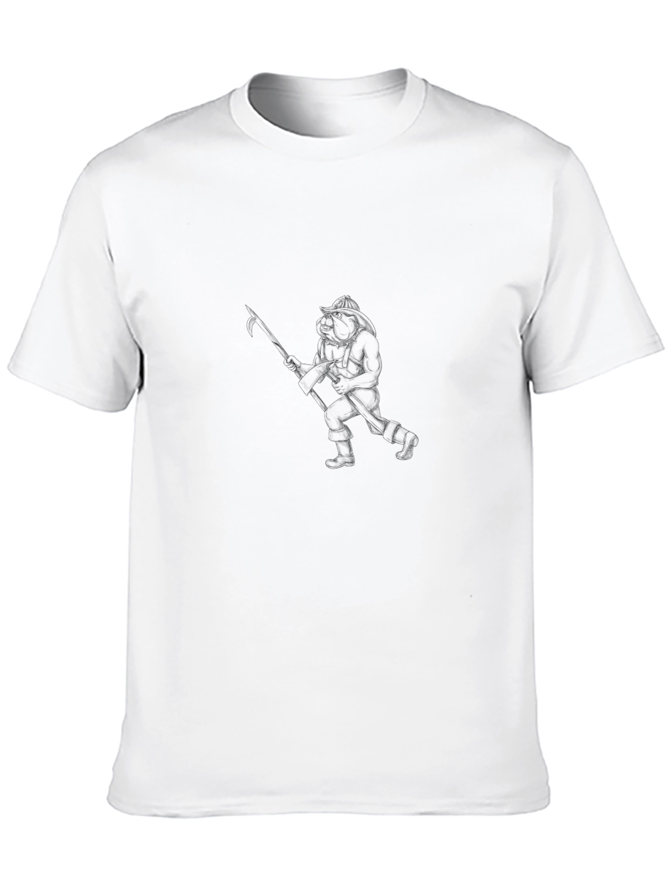 Mens Basic Black Crewneck T-Shirt