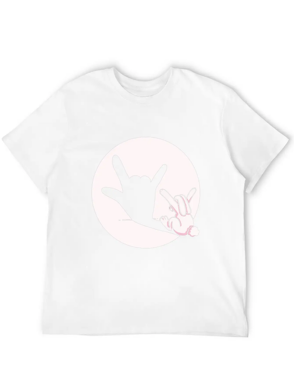 Shadow Bunny Cool Hand Gesture Gift Idea Timeless Short Sleeve Tee – Comfy And Minimalist Design