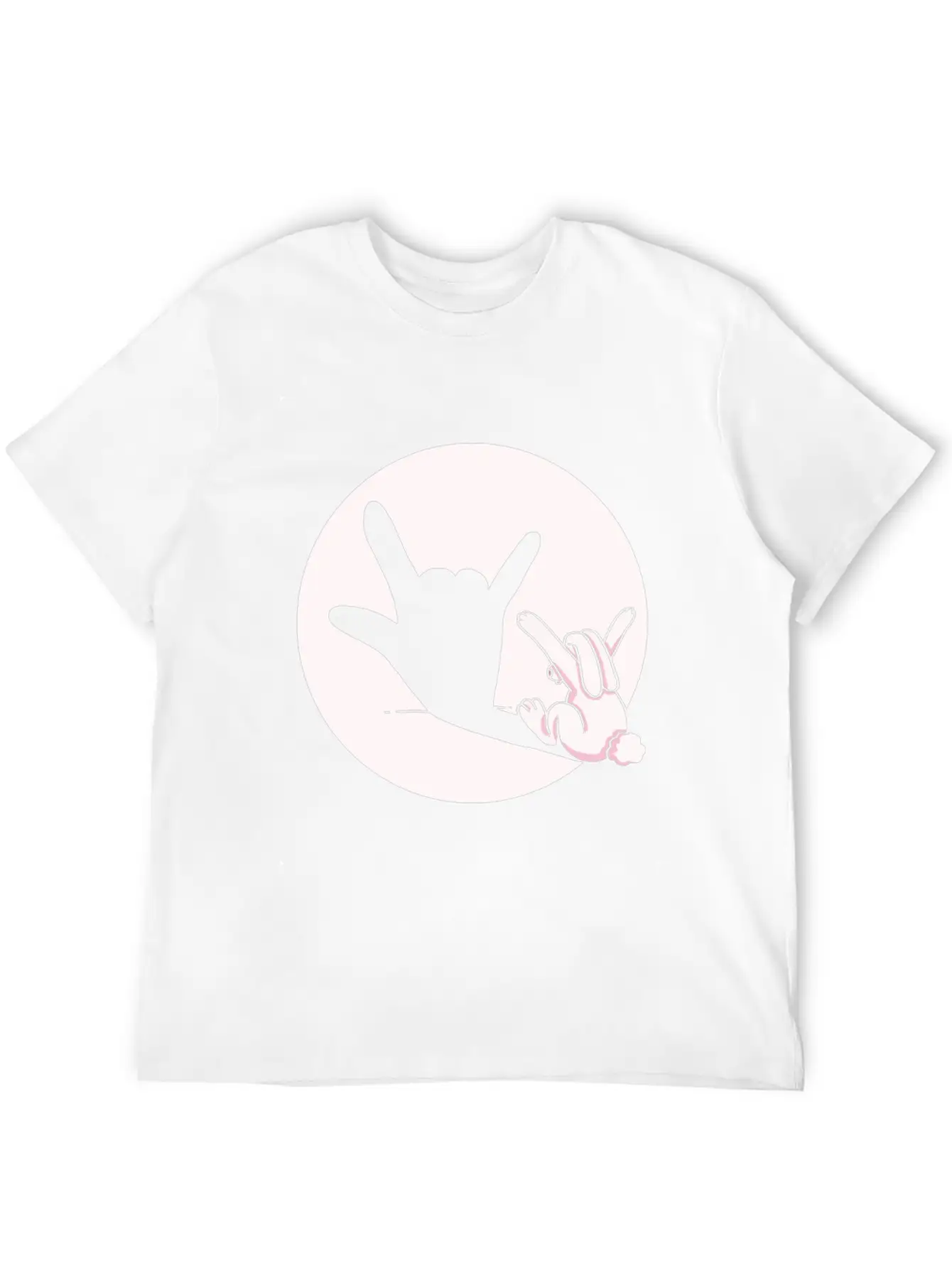 Shadow Bunny Cool Hand Gesture Gift Idea Timeless Short Sleeve Tee – Comfy And Minimalist Design