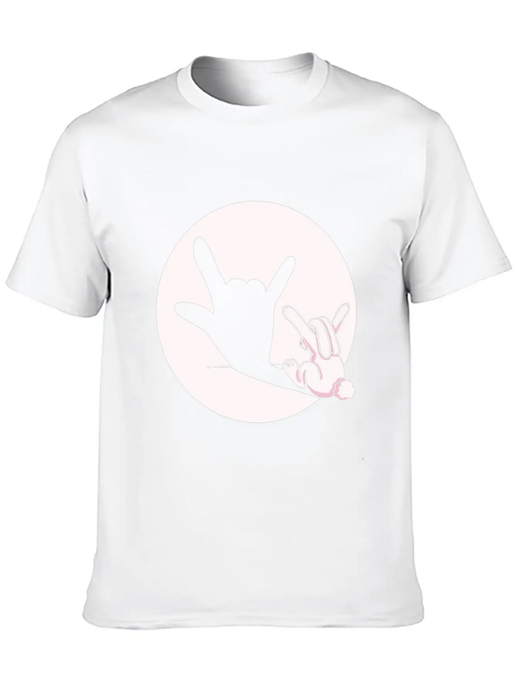 Shadow Bunny Cool Hand Gesture Gift Idea Timeless Short Sleeve Tee – Comfy And Minimalist Design