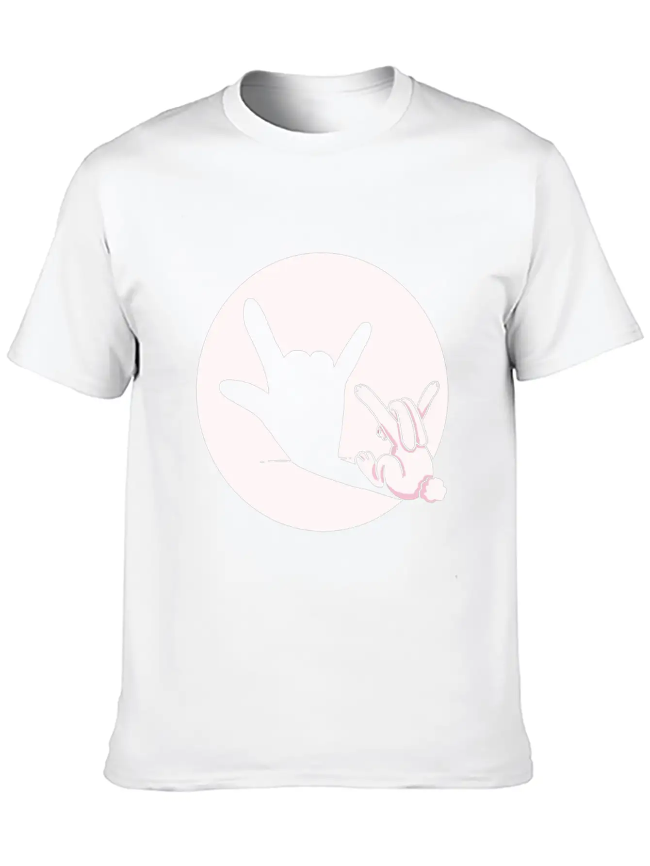 Shadow Bunny Cool Hand Gesture Gift Idea Timeless Short Sleeve Tee – Comfy And Minimalist Design