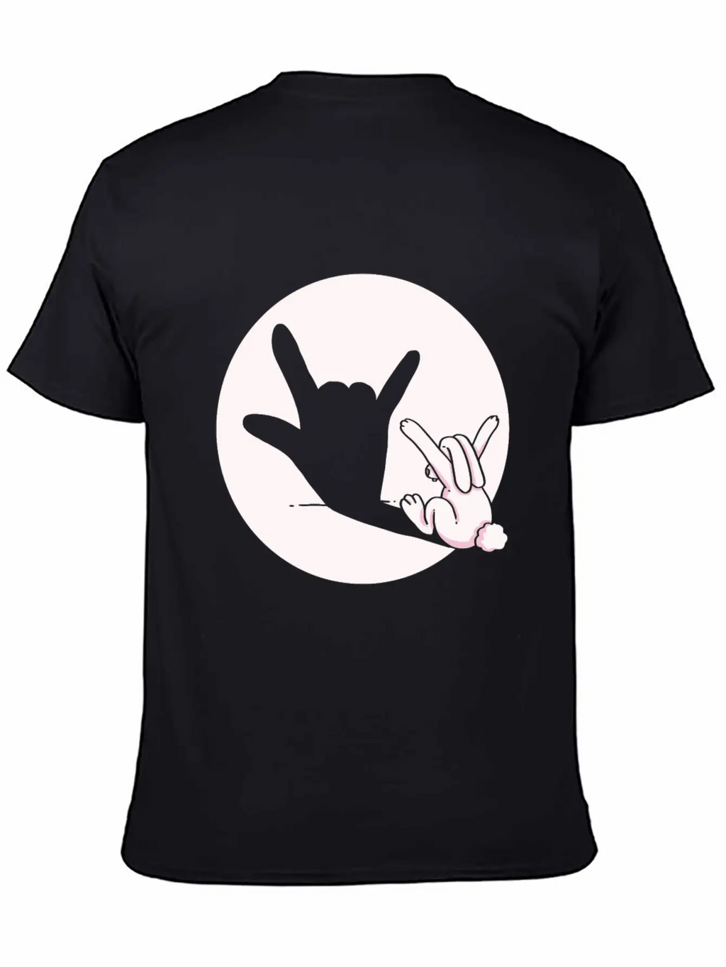Shadow Bunny Cool Hand Gesture Gift Idea Timeless Short Sleeve Tee – Comfy And Minimalist Design