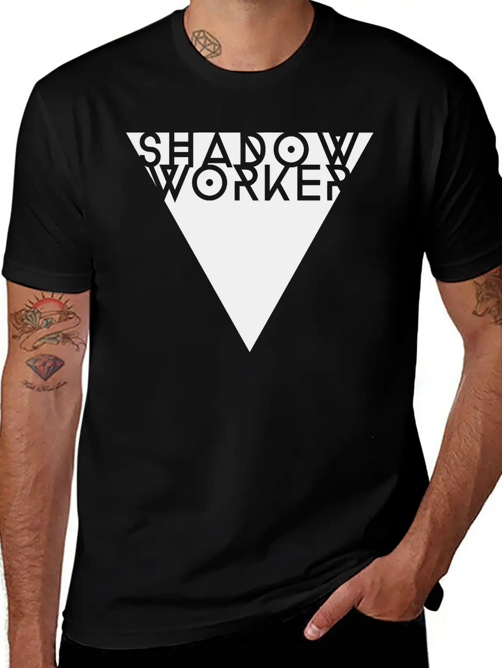 Shadow Worker T-shirt (glow In The Dark On Heather Breathable Soft Cotton T-Shirt – Timeless Casual Look