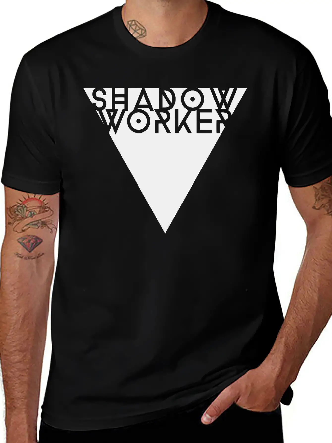 Shadow Worker T-shirt (glow In The Dark On Heather Breathable Soft Cotton T-Shirt – Timeless Casual Look