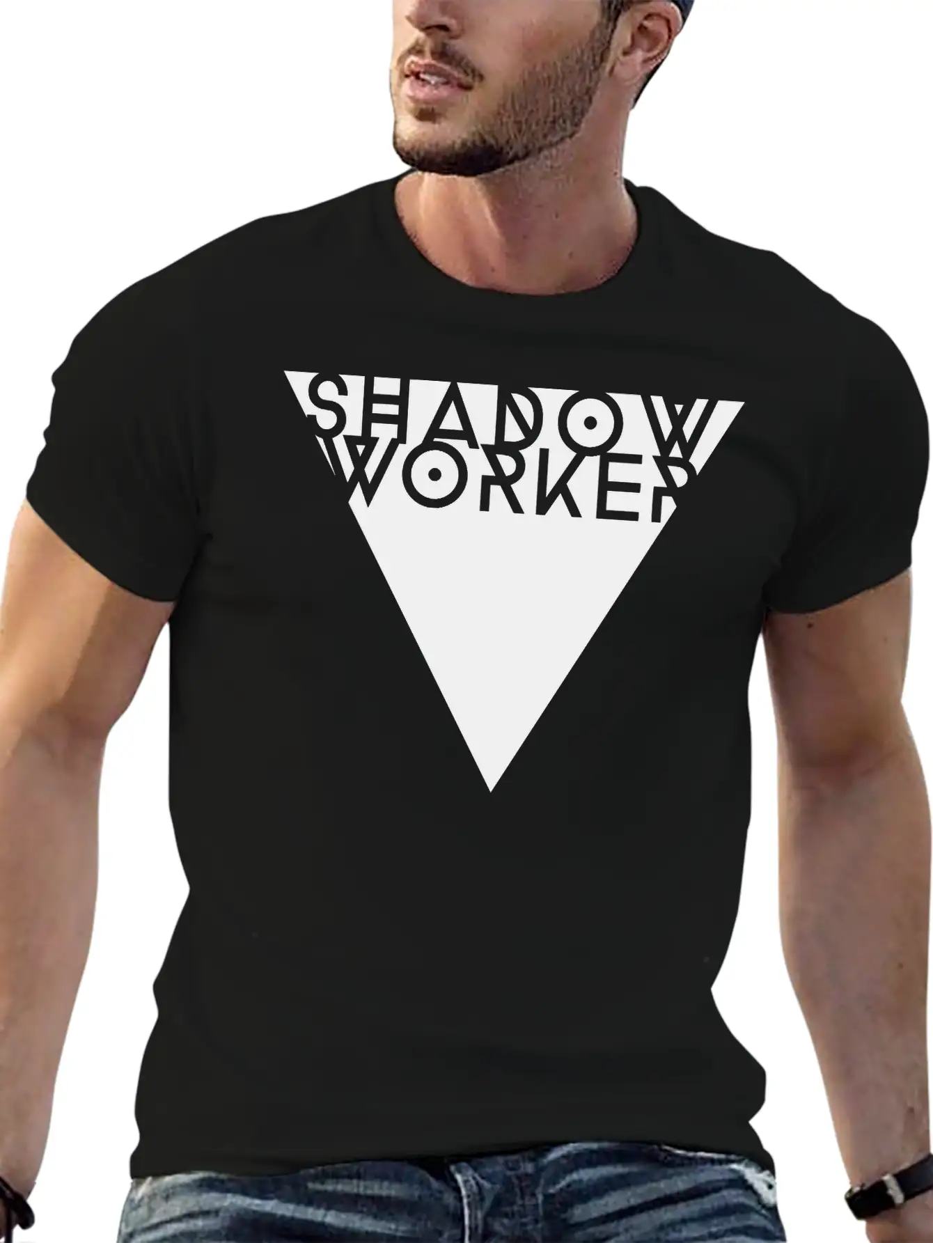 Shadow Worker T-shirt (glow In The Dark On Heather Breathable Soft Cotton T-Shirt – Timeless Casual Look