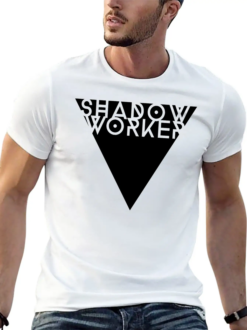 Shadow Worker T-shirt (glow In The Dark On Heather Breathable Soft Cotton T-Shirt – Timeless Casual Look
