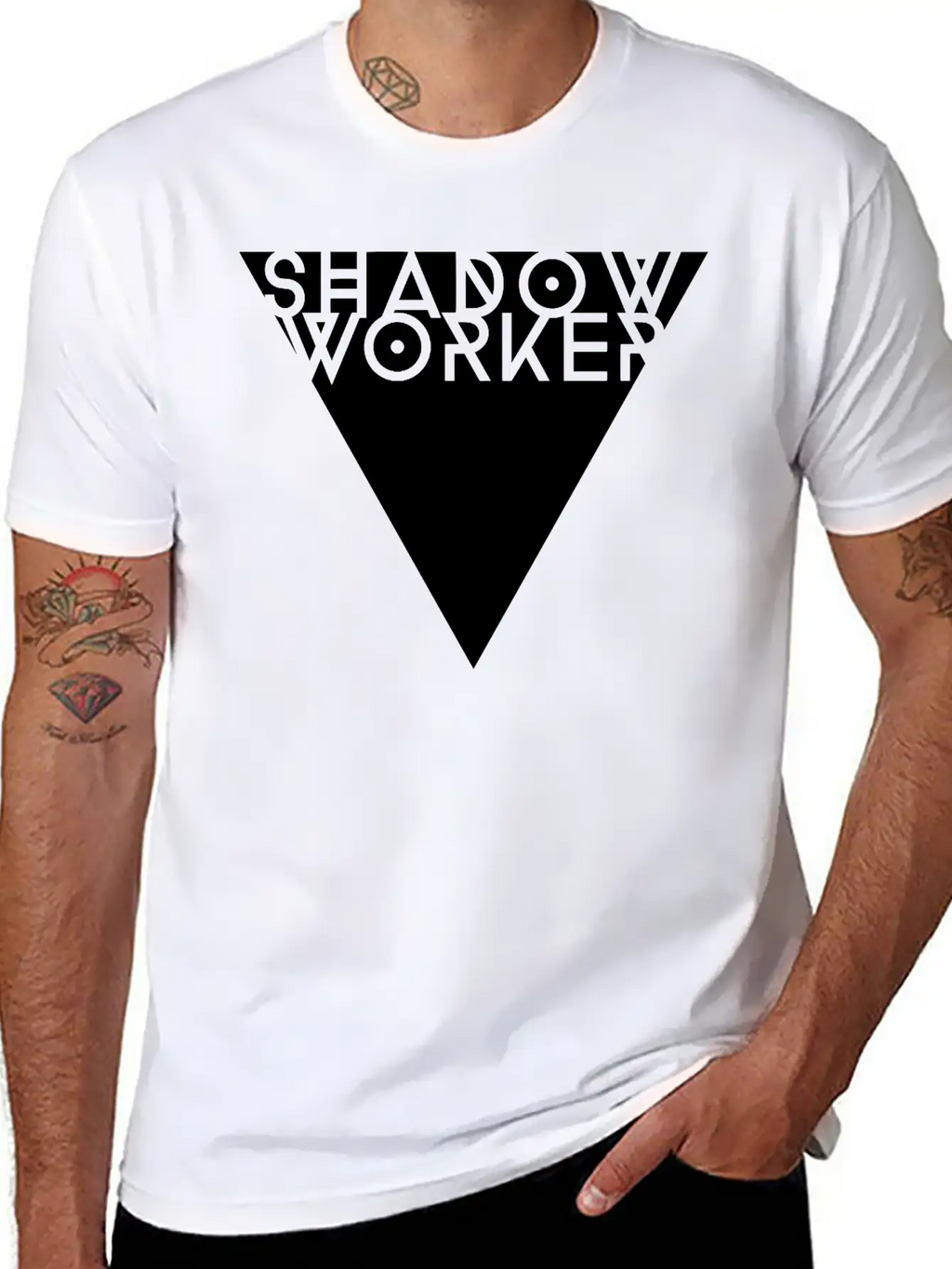 Shadow Worker T-shirt (glow In The Dark On Heather Breathable Soft Cotton T-Shirt – Timeless Casual Look