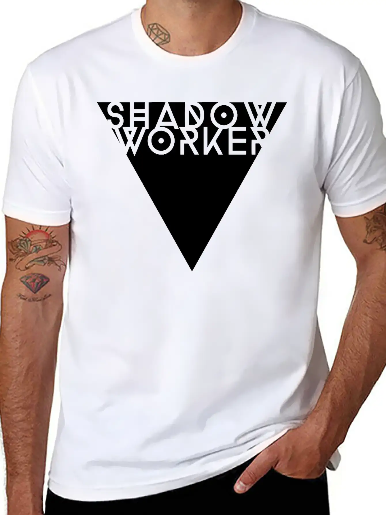 Shadow Worker T-shirt (glow In The Dark On Heather Breathable Soft Cotton T-Shirt – Timeless Casual Look