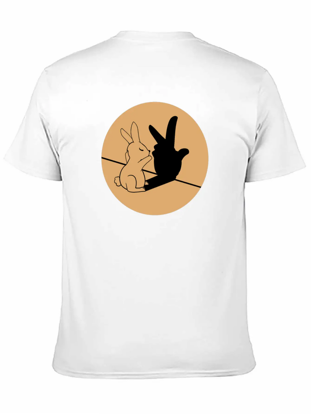 Shadows Hands Cool Art Bunny Gift Idea Breathable Graphic T-Shirt – Perfect For Casual Days