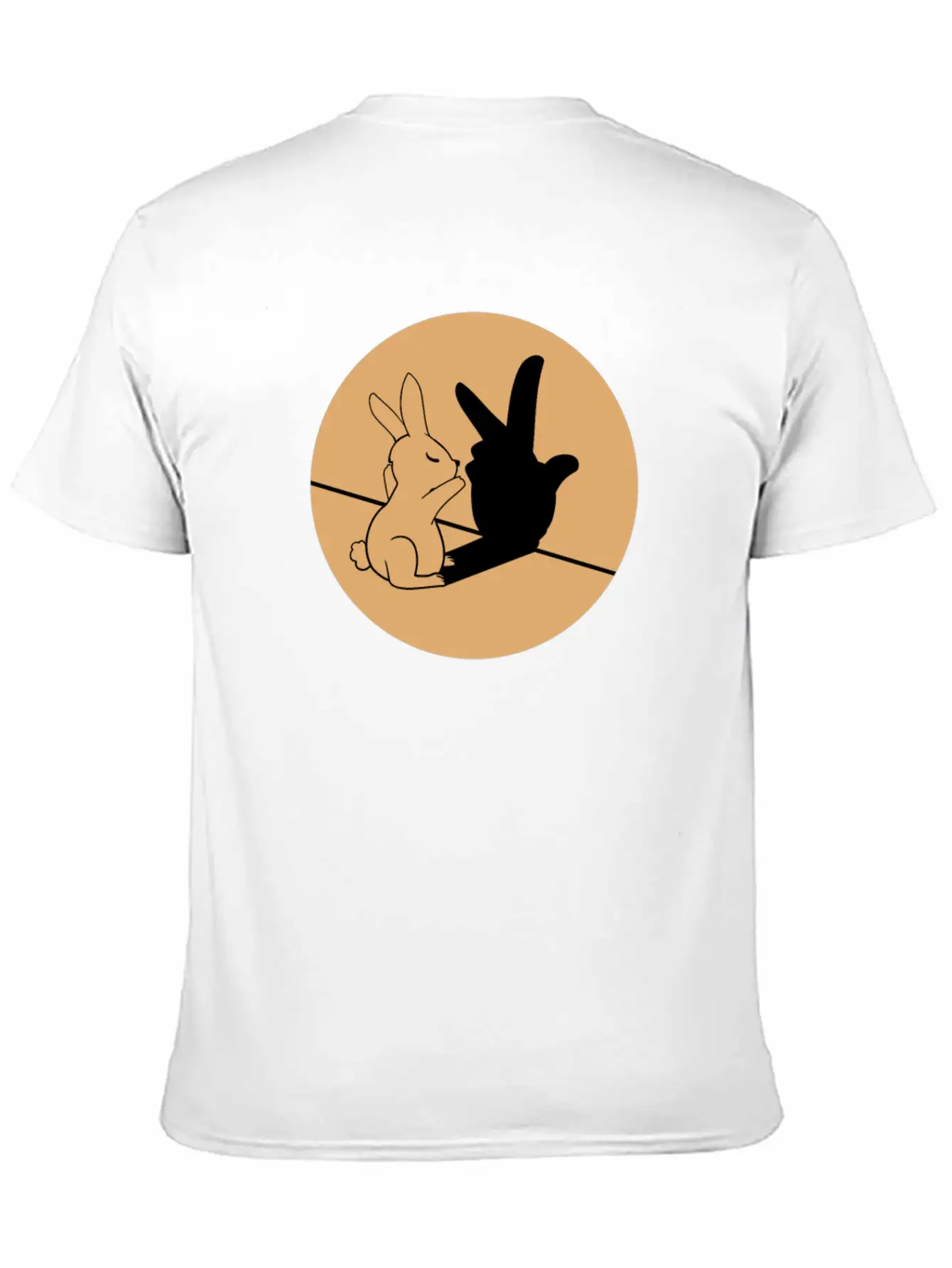 Shadows Hands Cool Art Bunny Gift Idea Breathable Graphic T-Shirt – Perfect For Casual Days