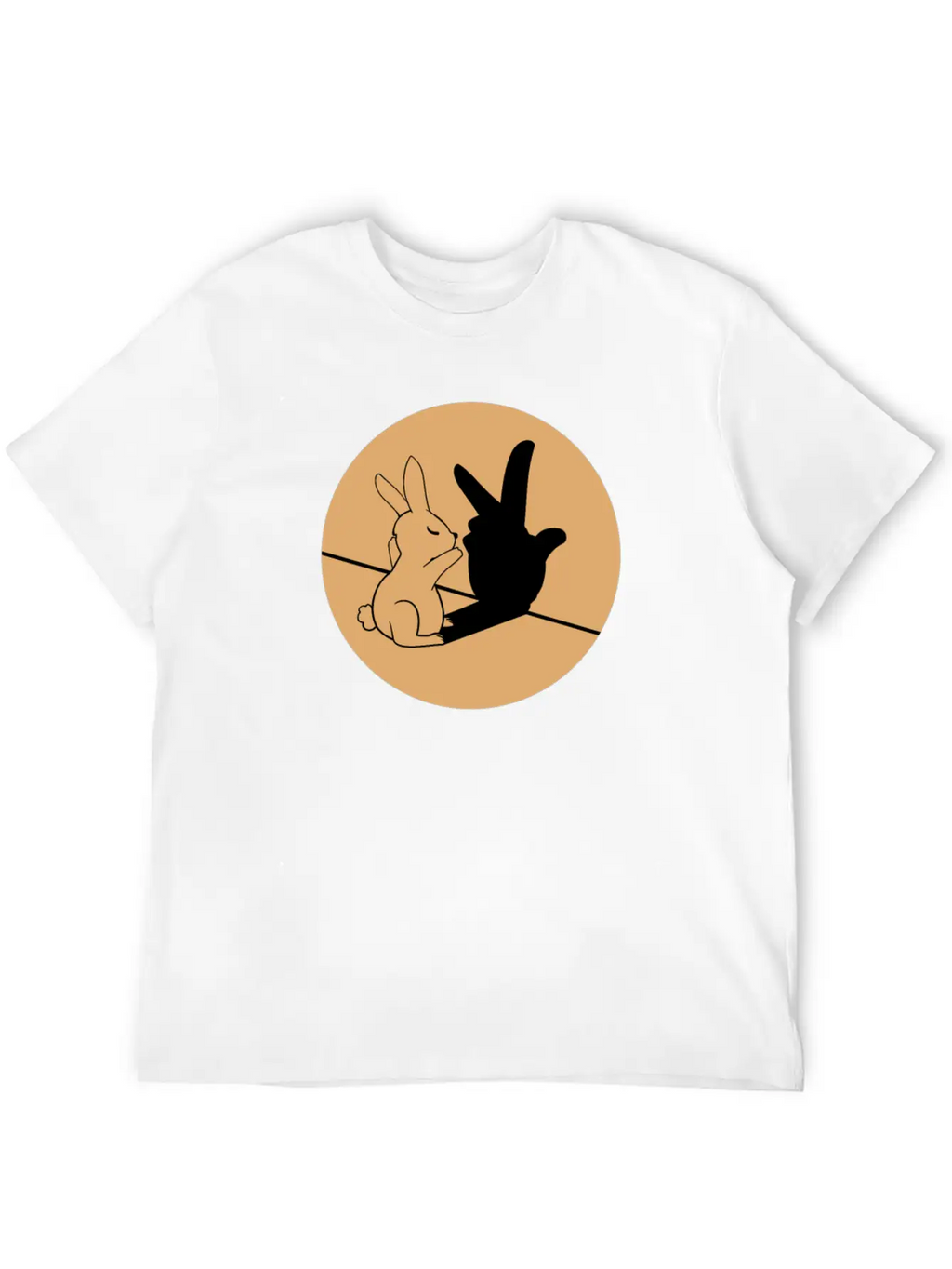 Shadows Hands Cool Art Bunny Gift Idea Breathable Graphic T-Shirt – Perfect For Casual Days