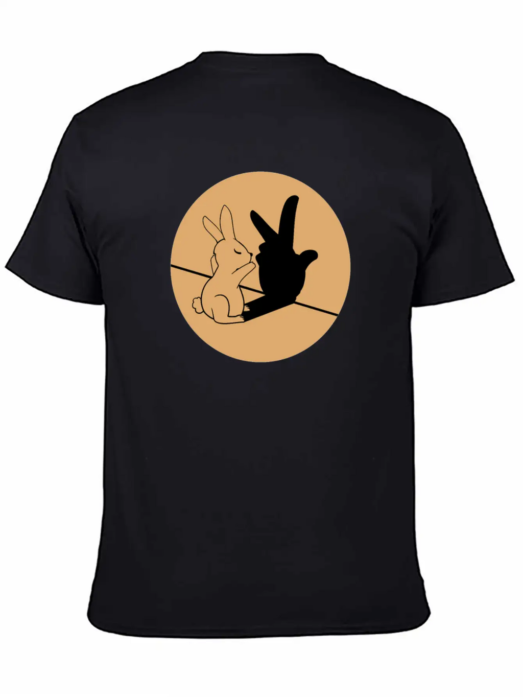 Shadows Hands Cool Art Bunny Gift Idea Breathable Graphic T-Shirt – Perfect For Casual Days