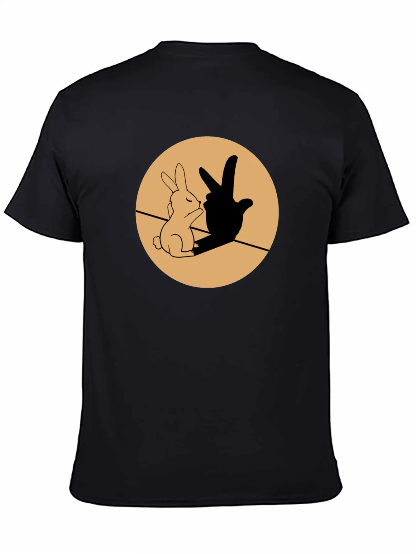Shadows Hands Cool Art Bunny Gift Idea Breathable Graphic T-Shirt – Perfect For Casual Days