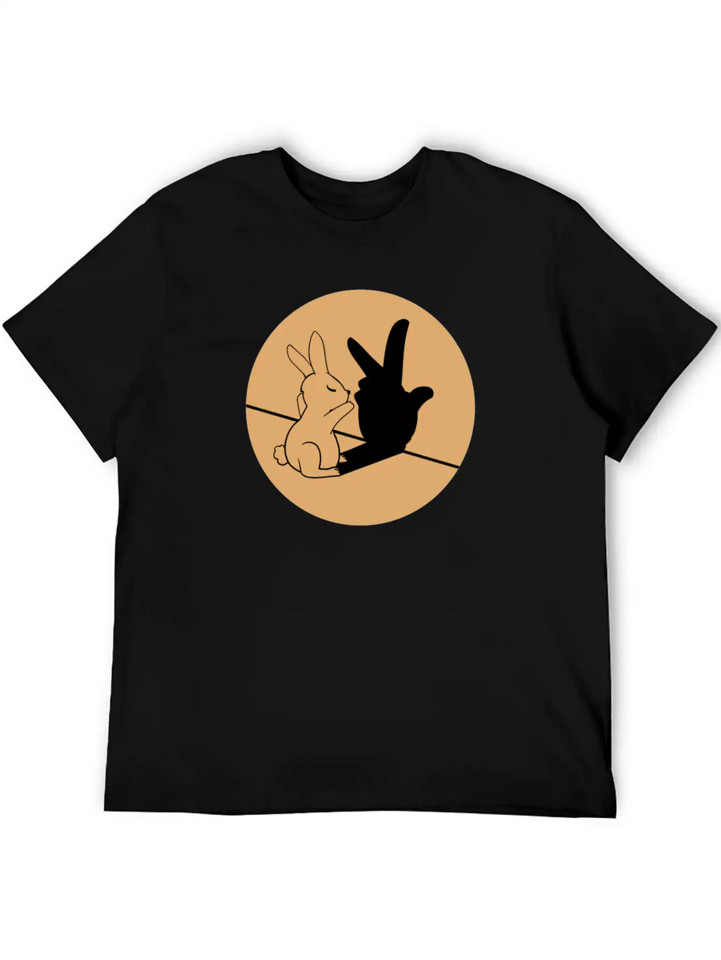 Shadows Hands Cool Art Bunny Gift Idea Breathable Graphic T-Shirt – Perfect For Casual Days