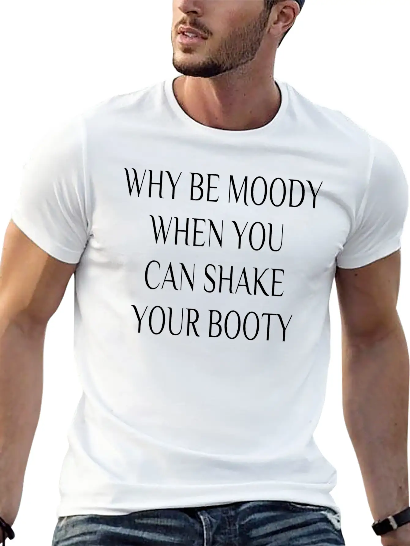 SHAKE BOOTY Basic Graphic T-Shirt – Daily Comfort In Soft Cotton