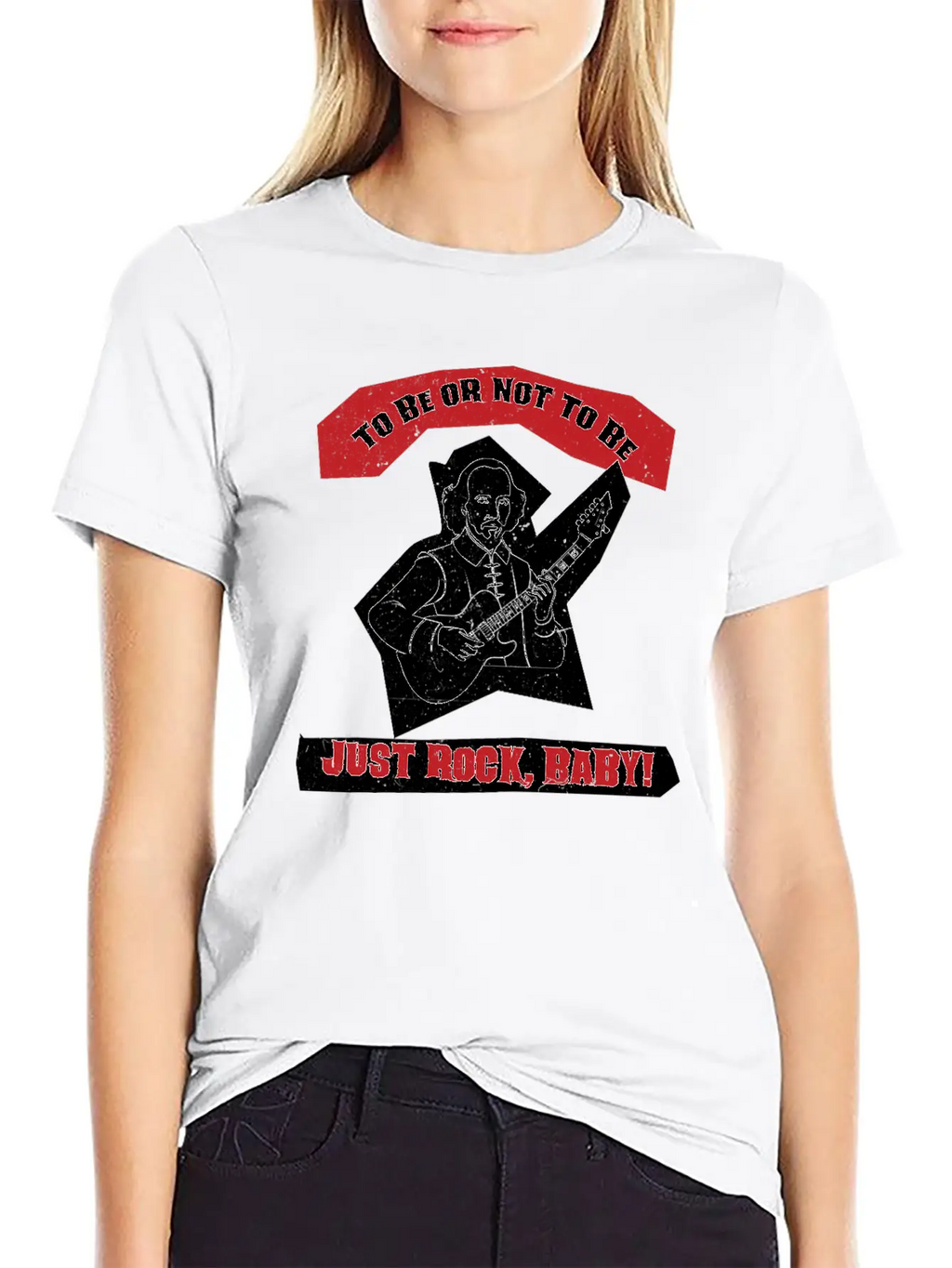 : Shakespeare Guitar Rock Hamlet Unisex Casual T-Shirt – Clean Design For Daily Comfort