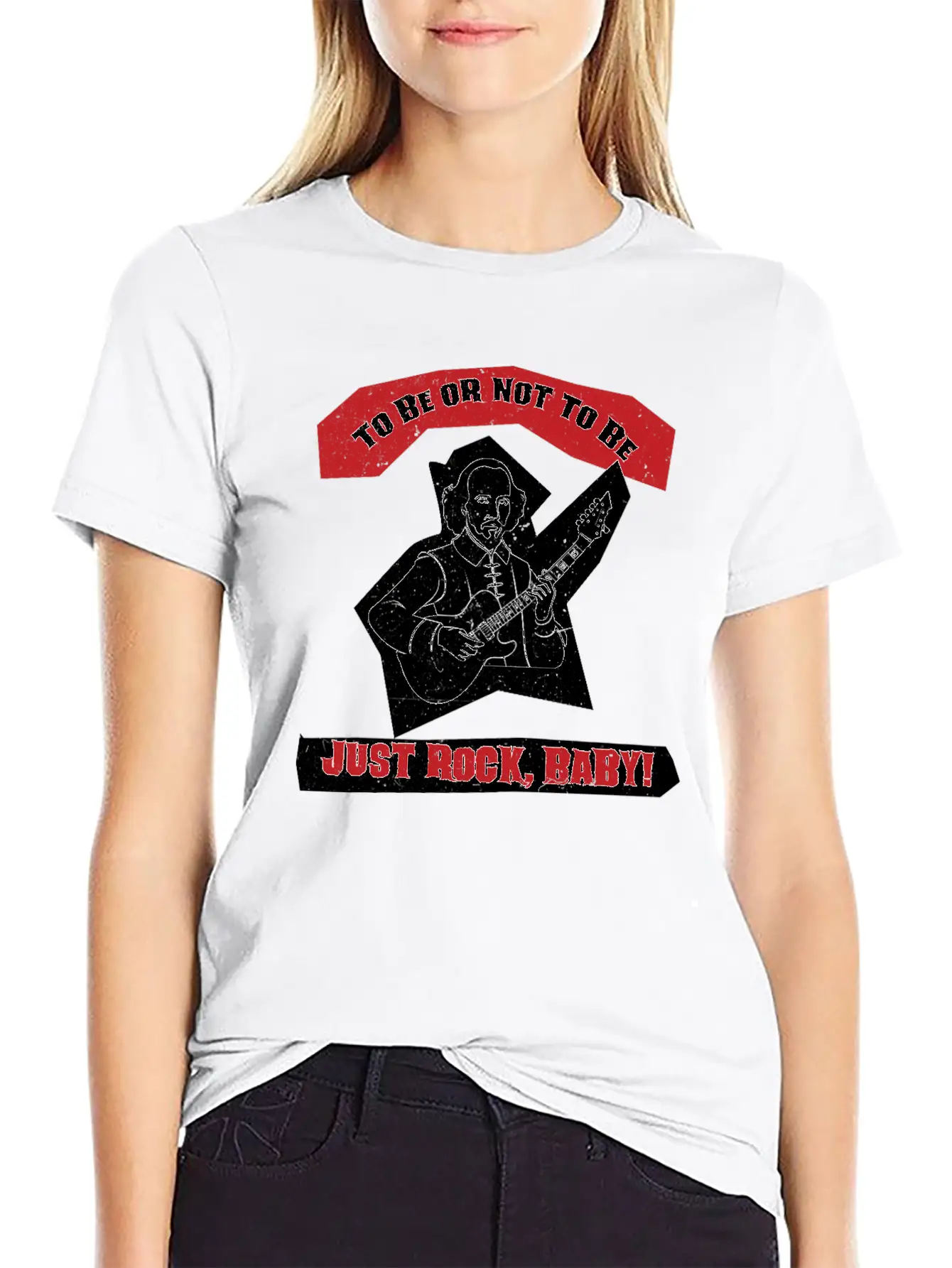 : Shakespeare Guitar Rock Hamlet Unisex Casual T-Shirt – Clean Design For Daily Comfort