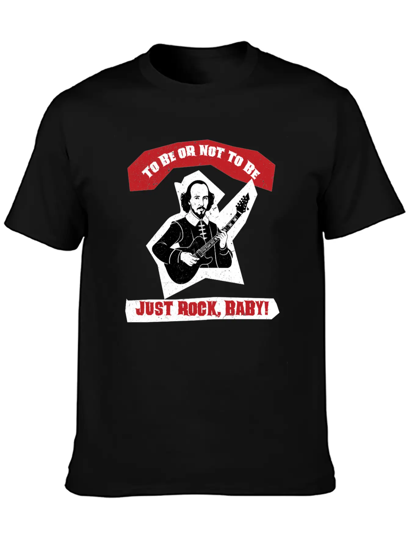 : Shakespeare Guitar Rock Hamlet Unisex Casual T-Shirt – Clean Design For Daily Comfort