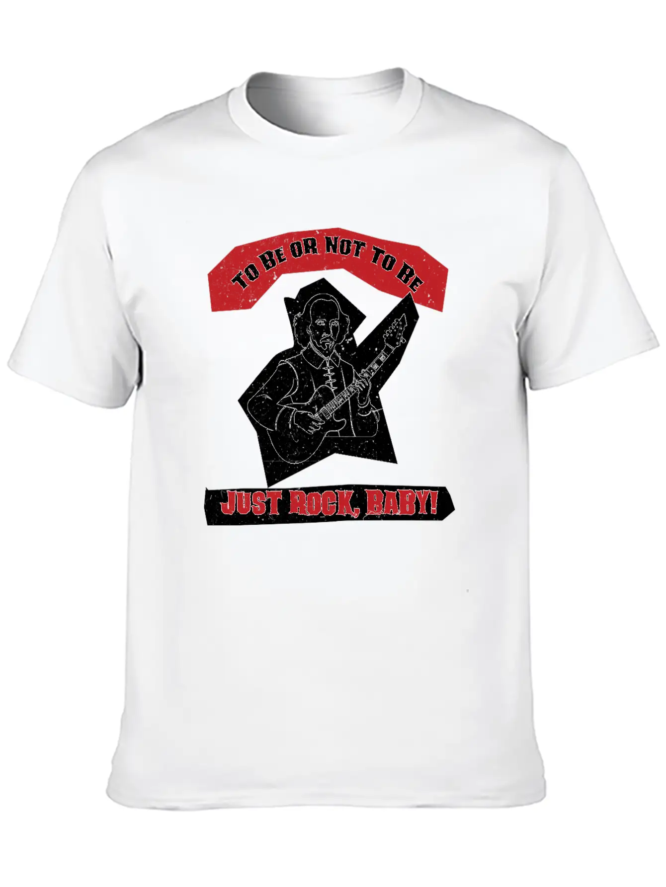: Shakespeare Guitar Rock Hamlet Unisex Casual T-Shirt – Clean Design For Daily Comfort