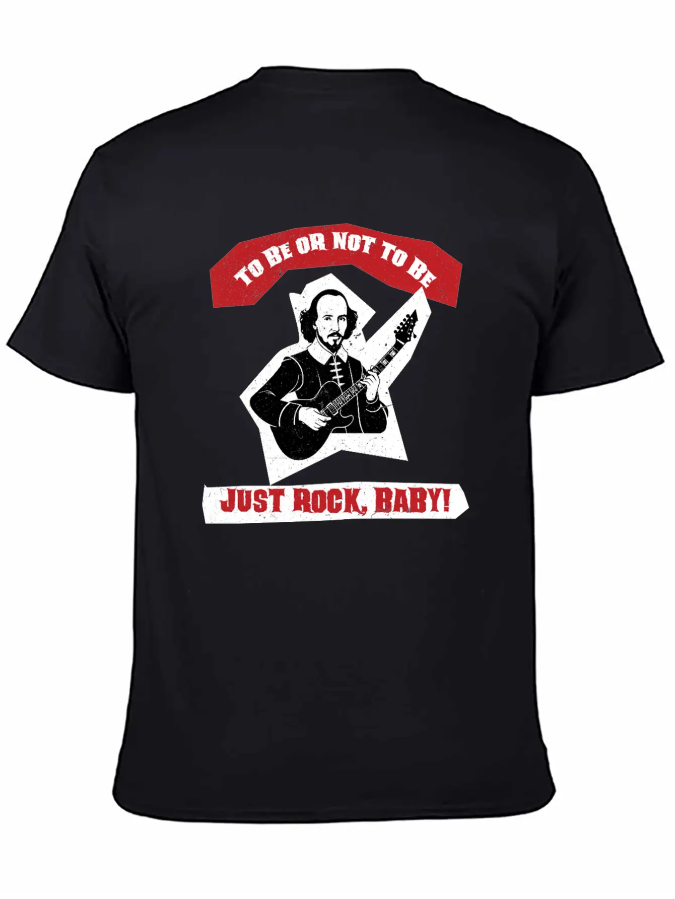: Shakespeare Guitar Rock Hamlet Unisex Casual T-Shirt – Clean Design For Daily Comfort