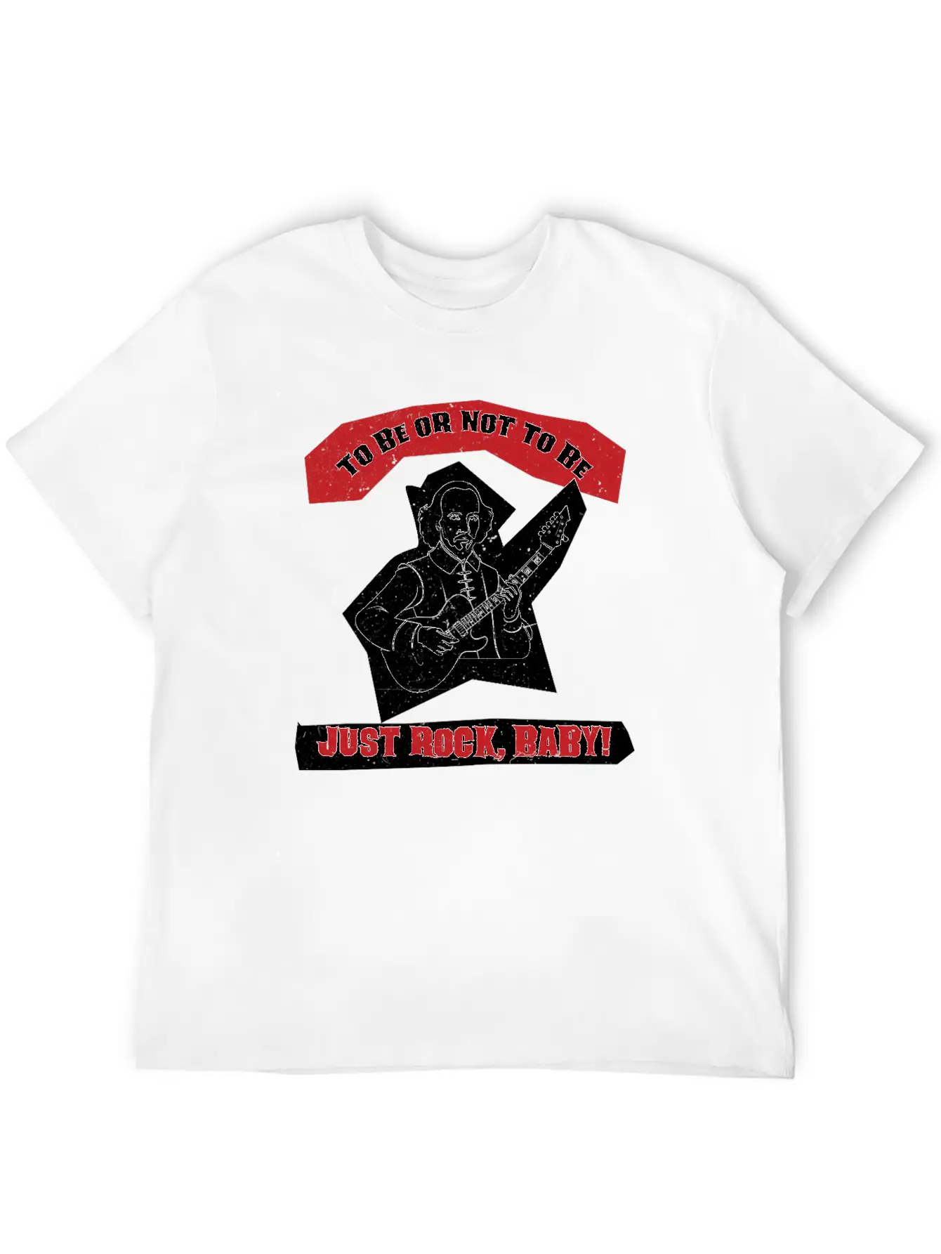 : Shakespeare Guitar Rock Hamlet Unisex Casual T-Shirt – Clean Design For Daily Comfort