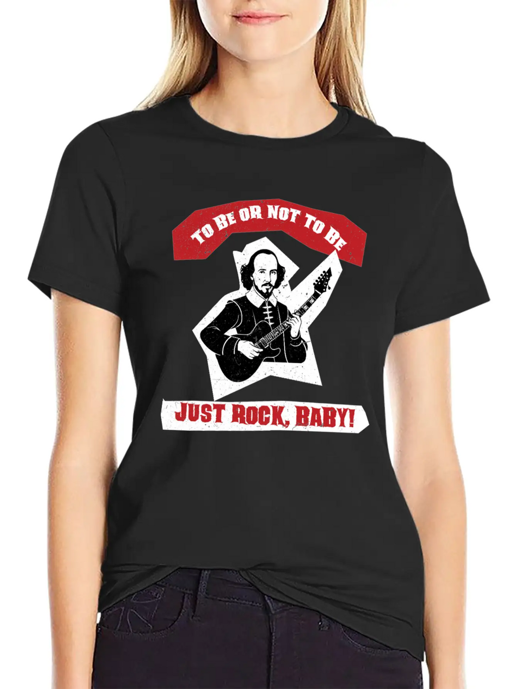 : Shakespeare Guitar Rock Hamlet Unisex Casual T-Shirt – Clean Design For Daily Comfort