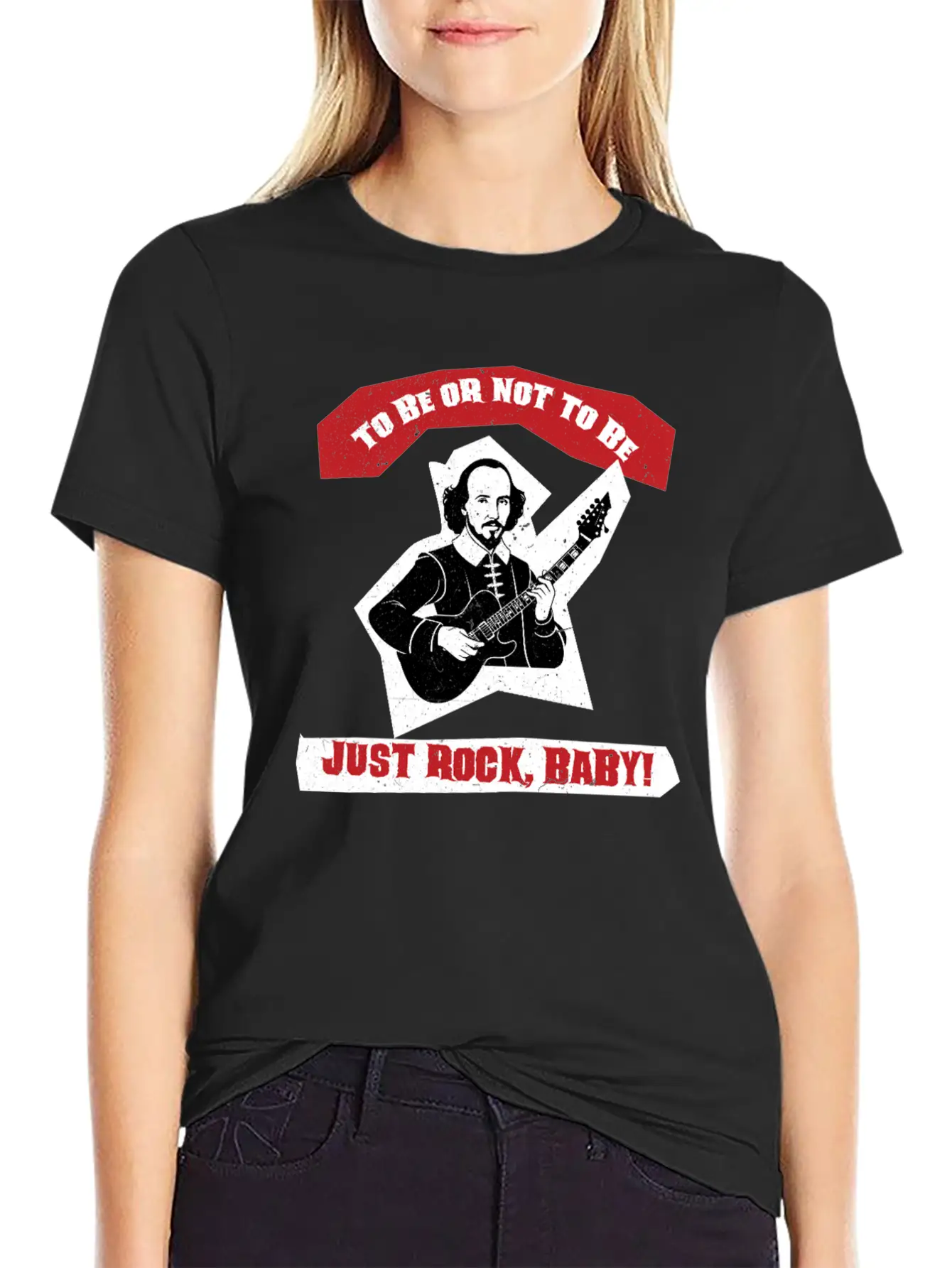 : Shakespeare Guitar Rock Hamlet Unisex Casual T-Shirt – Clean Design For Daily Comfort