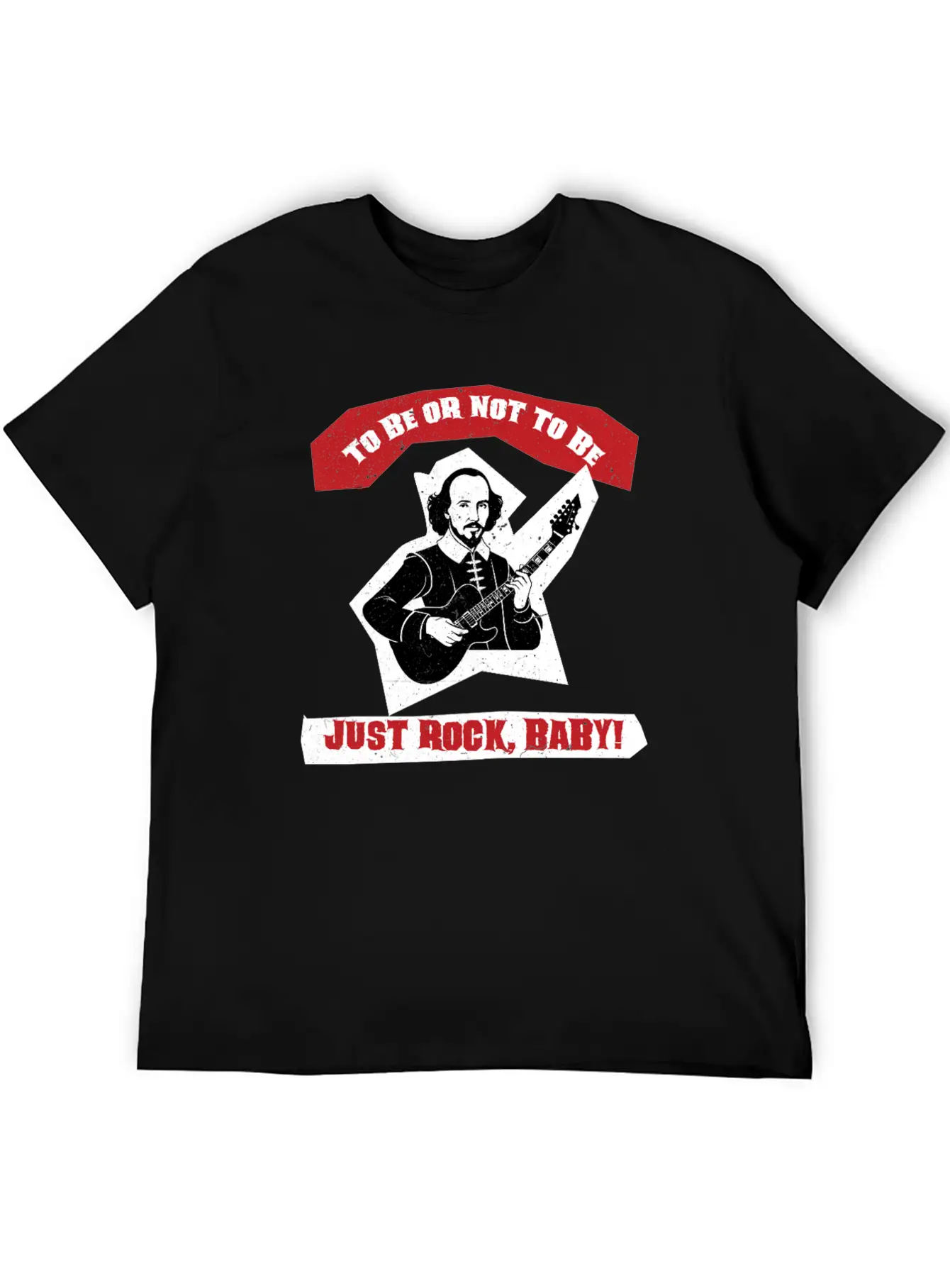 : Shakespeare Guitar Rock Hamlet Unisex Casual T-Shirt – Clean Design For Daily Comfort