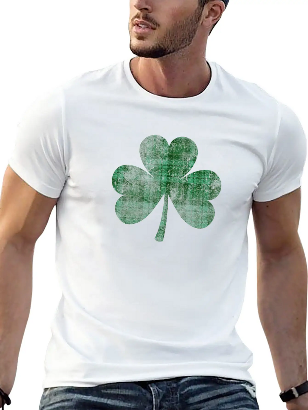 Shamrock Buffalo Plaid Flannel Tartan Green Clover Breathable Graphic T-Shirt – Perfect For Casual Days