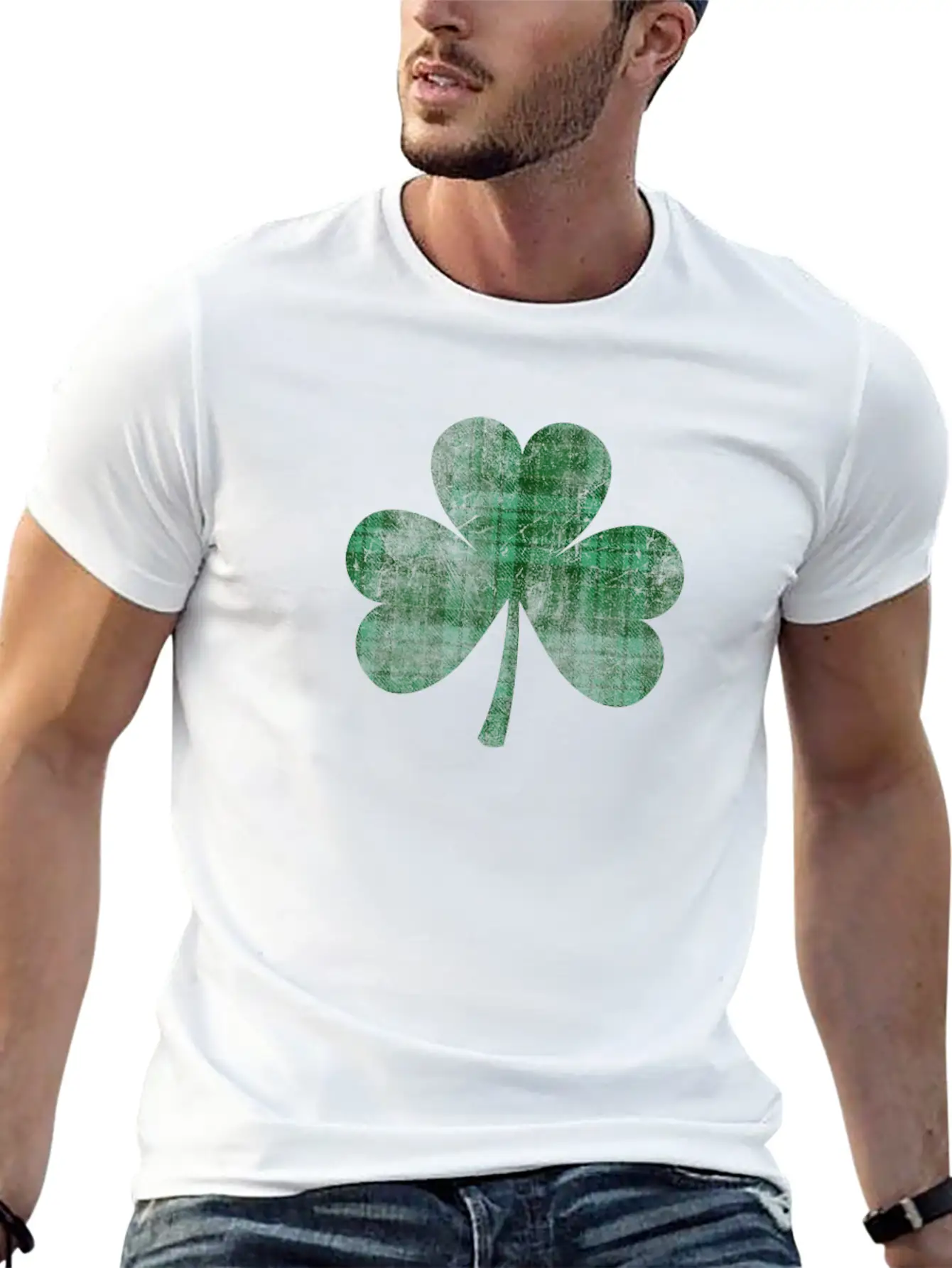 Shamrock Buffalo Plaid Flannel Tartan Green Clover Breathable Graphic T-Shirt – Perfect For Casual Days
