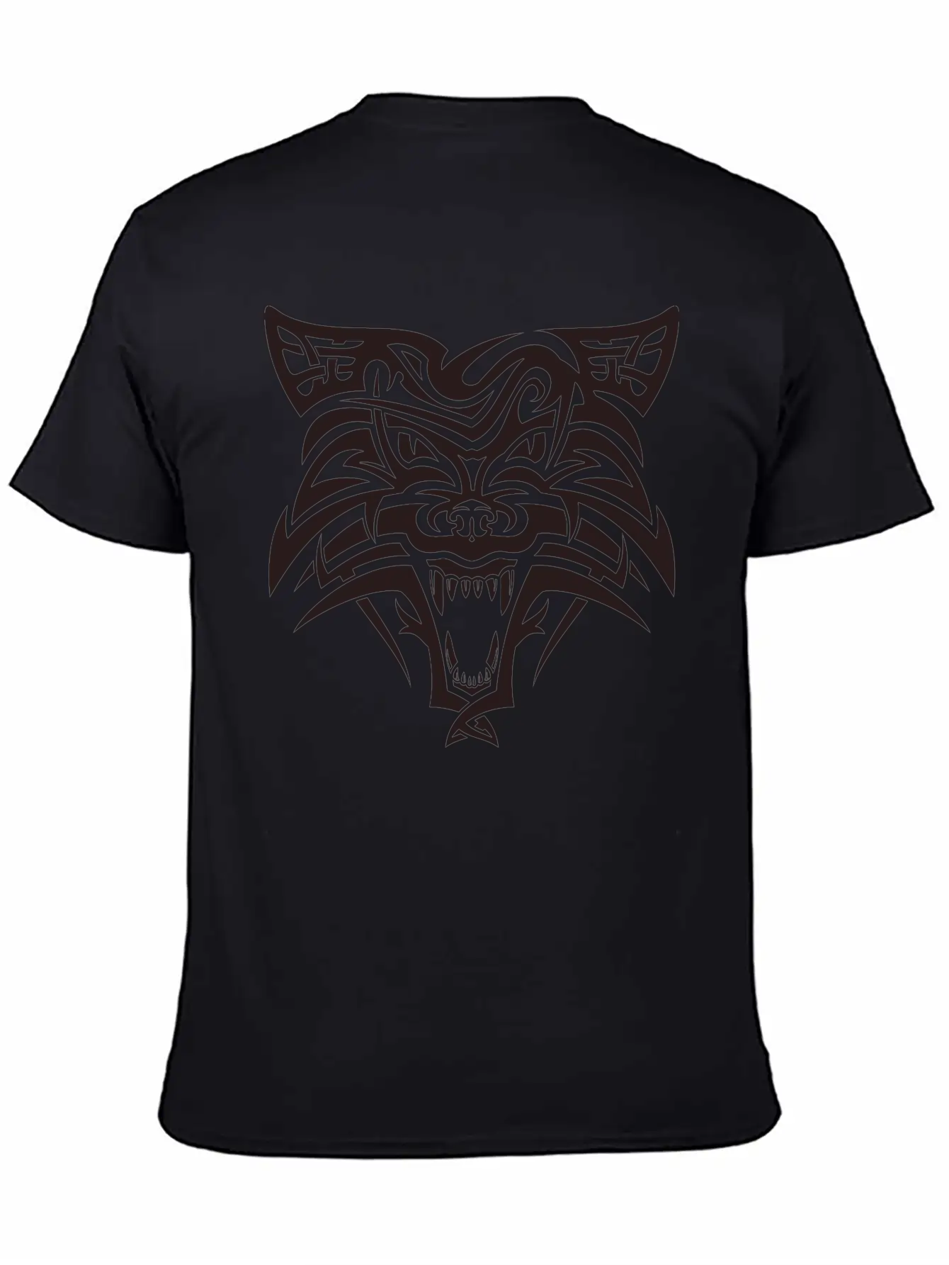 Shape Wolf Head Cool Tattoo Animal Vector Image Basic Graphic T-Shirt – Daily Comfort In Soft Cotton