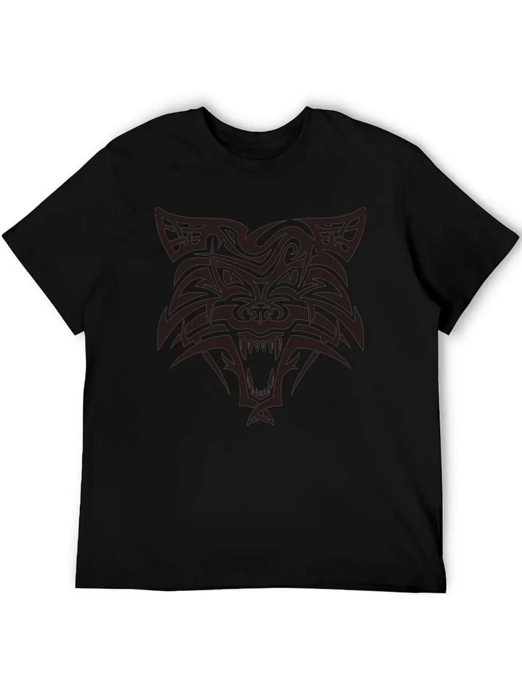 Shape Wolf Head Cool Tattoo Animal Vector Image Basic Graphic T-Shirt – Daily Comfort In Soft Cotton